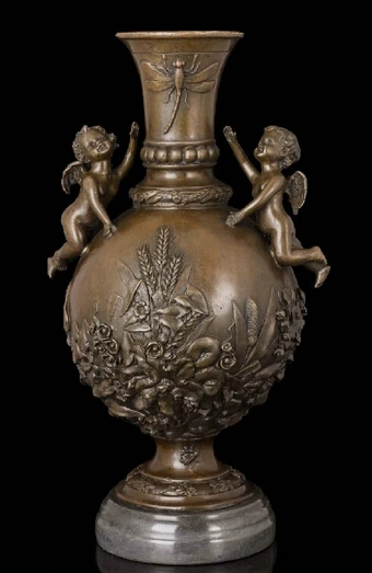 006991 17 Abstract Art Sculpture Copper Bronze Marble Base Bottle Pot Vase Angel Statue
006991 17 Abstract Art Sculpture Copper Bronze Marble Base Bottle Pot Vase Angel Statue