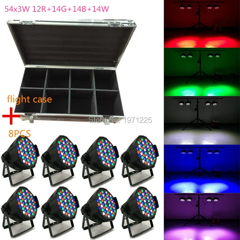 54x3W LED Par Lights With A Flight Case RGBW LED Par Can DMX512 Controller Professional Stage DJ Equipment
54x3W LED Par Lights With A Flight Case RGBW LED Par Can DMX512 Controller Professional Stage DJ Equipment
