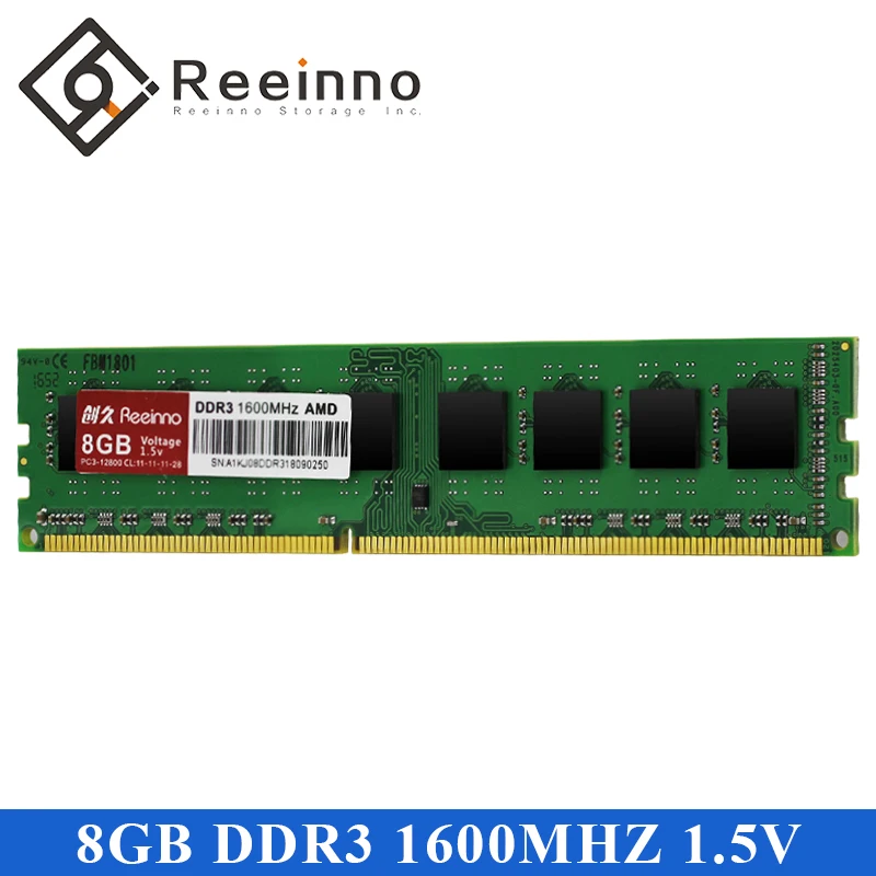 Reeinno Ram DDR3 8GB 1600MHz 240pin 1.5V NON-ECC Lifetime warranty Single Memory Ram desktop memory for only AMD
Reeinno Ram DDR3 8GB 1600MHz 240pin 1.5V NON-ECC Lifetime warranty Single Memory Ram desktop memory for only AMD