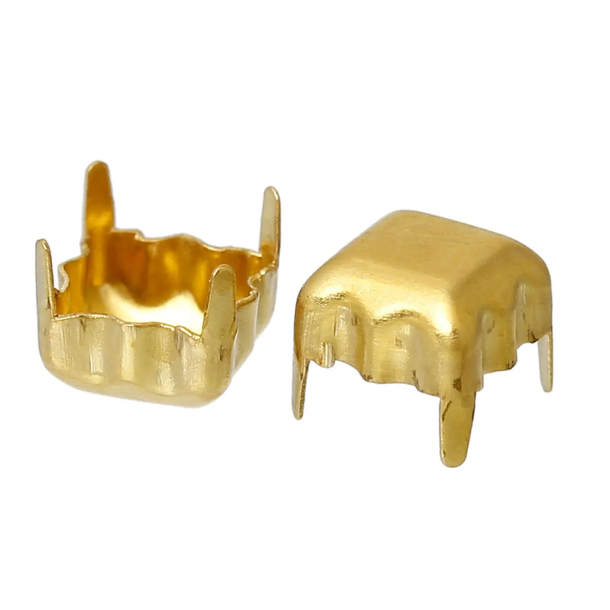 DoreenBeads Brass Cabochon Frame Settings Square Tone Settings(Fits 5mm x 5mm)5mm(2/8")x 5mm(2/8") 45 PCs | Украшения и