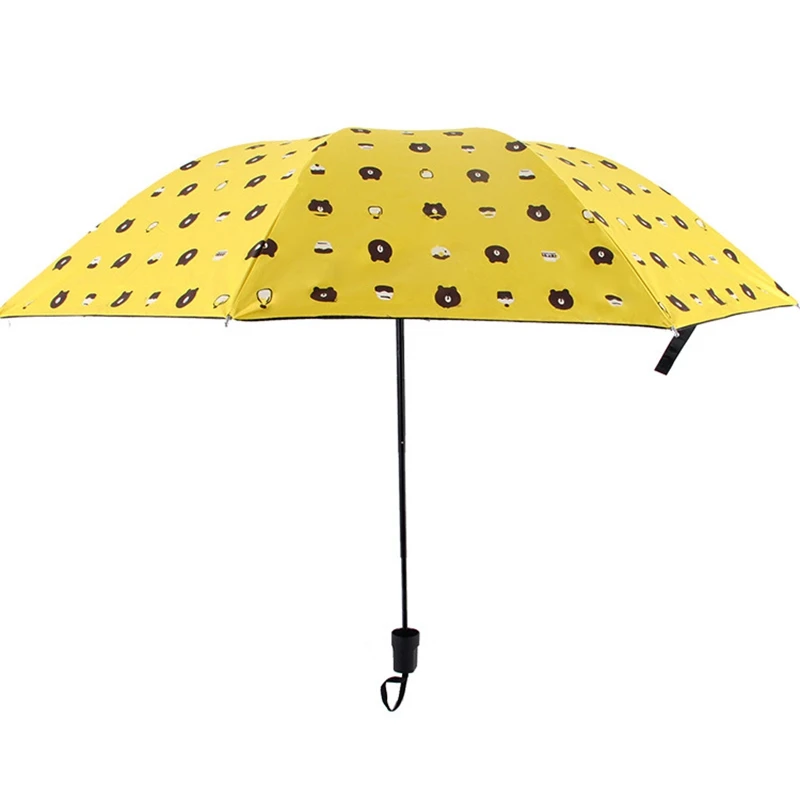 Five-folding Umbrella Bear Brown Black Coating Umbrella Sun protection UV Umbrella Women Yellow Sun Pocket Umbrellas Portable
Five-folding Umbrella Bear Brown Black Coating Umbrella Sun protection UV Umbrella Women Yellow Sun Pocket Umbrellas Portable