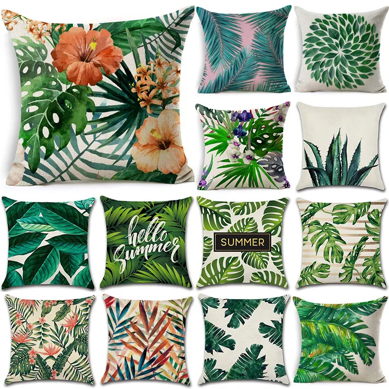 Tropical Plants Cactus Monstera Cushion Cover Palm Leaf Green Leaves Cotton Linen Car Decorative Pillows Home Pillowcase 40027-1
Tropical Plants Cactus Monstera Cushion Cover Palm Leaf Green Leaves Cotton Linen Car Decorative Pillows Home Pillowcase 40027-1