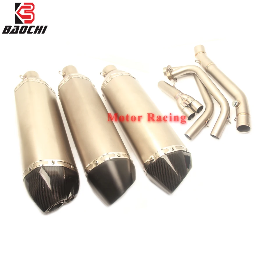 Motorcycle Exhaust Connect Pipe Carbon Fibre Exhaust System Escape Muffler DB Killer for Yamaha MT03 R25 R30 R3 2014 2015 2016 
Motorcycle Exhaust Connect Pipe Carbon Fibre Exhaust System Escape Muffler DB Killer for Yamaha MT03 R25 R30 R3 2014 2015 2016
