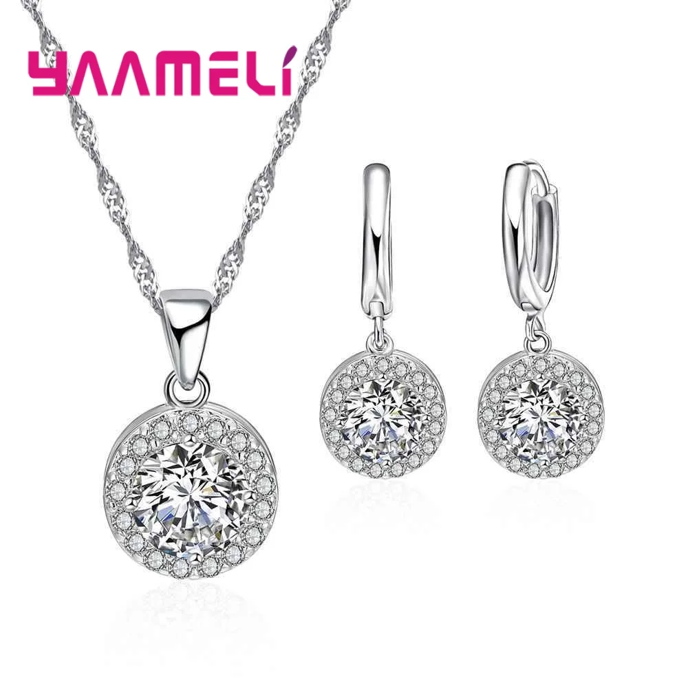 Jewelry Sets Silver 925 Bridal Wedding Accessory Fashion Austrian Crystal Engagement Pendant Necklace Earring Jewellery
Jewelry Sets Silver 925 Bridal Wedding Accessory Fashion Austrian Crystal Engagement Pendant Necklace Earring Jewellery