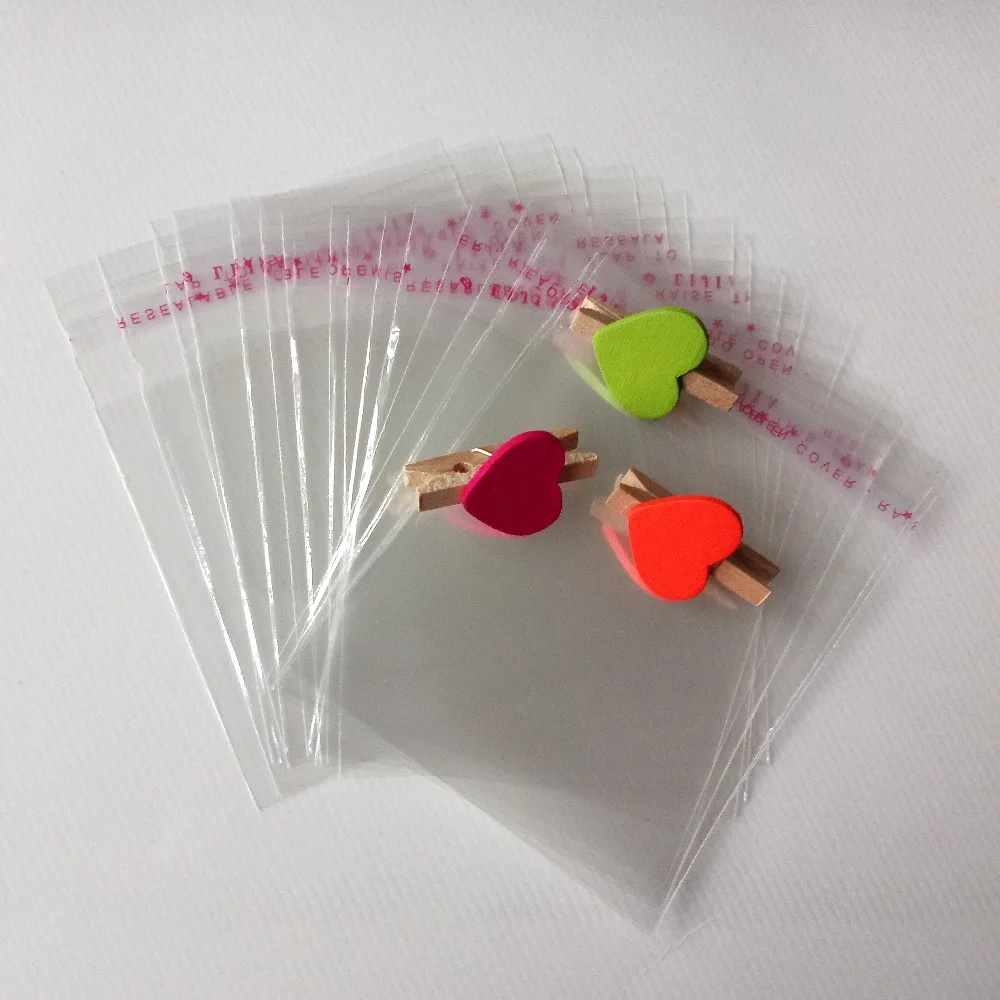 

500pcs Clear Self Sealing Plastic Gift Bag For Jewelry Transparent Opp Travel Storage Bag Gift Jewelry Pouches Bags Packing Bags