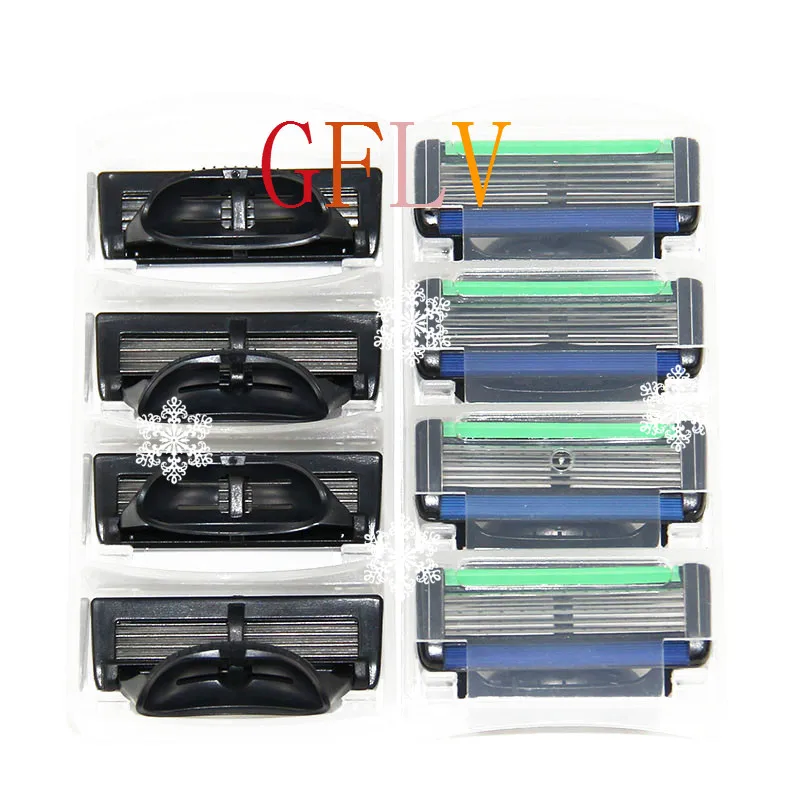 Image 12 pieces per pack razor blades for men face shaving razor blades 5 blade shaving cassettes for razor fusione supply