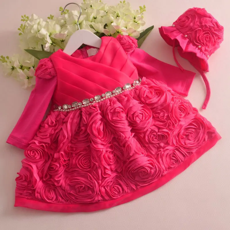 2016 Winter Baby Girl Dress Long Sleeve 1 year Birthday Dress petal Newborn Christening Gown Lace Baptism Robe With Bonnet
2016 Winter Baby Girl Dress Long Sleeve 1 year Birthday Dress petal Newborn Christening Gown Lace Baptism Robe With Bonnet