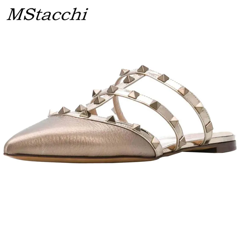 MStacchi Women Rivet Slippers Ladies Pointed Toe Shoes Woman Studded Strappy For Outside Slippers Mujer Slip-On Sandals Women
MStacchi Women Rivet Slippers Ladies Pointed Toe Shoes Woman Studded Strappy For Outside Slippers Mujer Slip-On Sandals Women