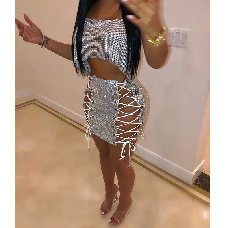 Sexy Luxurious Women Shining Diamond Two Piece Set Party Matching Set Club Outfits Bandage Female Set 2 Pieces Nightclub Set
Sexy Luxurious Women Shining Diamond Two Piece Set Party Matching Set Club Outfits Bandage Female Set 2 Pieces Nightclub Set