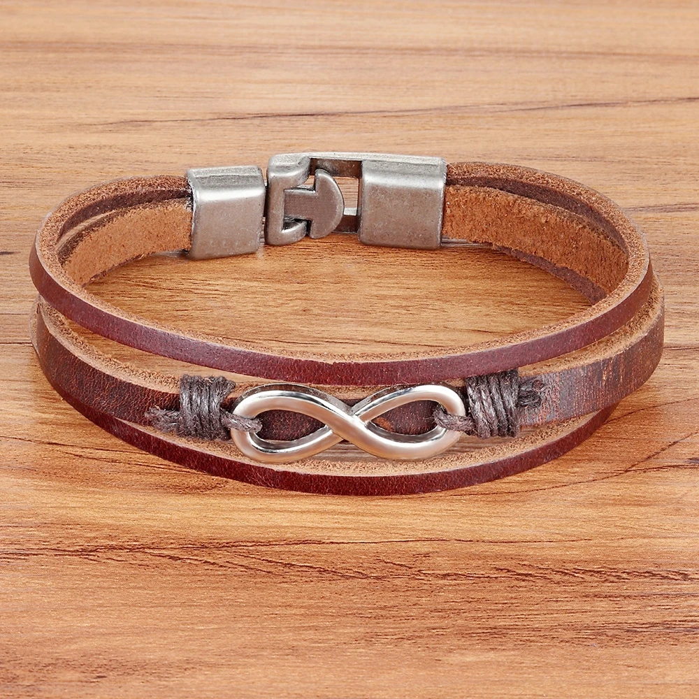 TYO Multi-Layers Leather Bracelets "8" Geometric Pattern Toggle-Clasps Men Bracelet Special Design Accessories Jewelry For Male
TYO Multi-Layers Leather Bracelets "8" Geometric Pattern Toggle-Clasps Men Bracelet Special Design Accessories Jewelry For Male