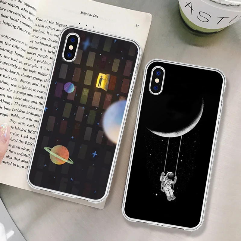 Cartoon Phone Case Coque For iPhone 7 8 Plus XR X XS MAX 6 6S Plus X 5 SE Plus Astronaut Clear Phone Cover For iPhone 8 7 Plus
Cartoon Phone Case Coque For iPhone 7 8 Plus XR X XS MAX 6 6S Plus X 5 SE Plus Astronaut Clear Phone Cover For iPhone 8 7 Plus
