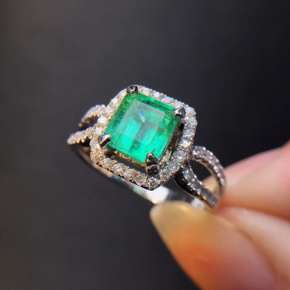 Fine Jewelry Real Pure 18K White Gold 100% Natural Emerald Gemstone 1.27ct Diamond Female's Wedding Rings for Women's Fine Rings
Fine Jewelry Real Pure 18K White Gold 100% Natural Emerald Gemstone 1.27ct Diamond Female's Wedding Rings for Women's Fine Rings