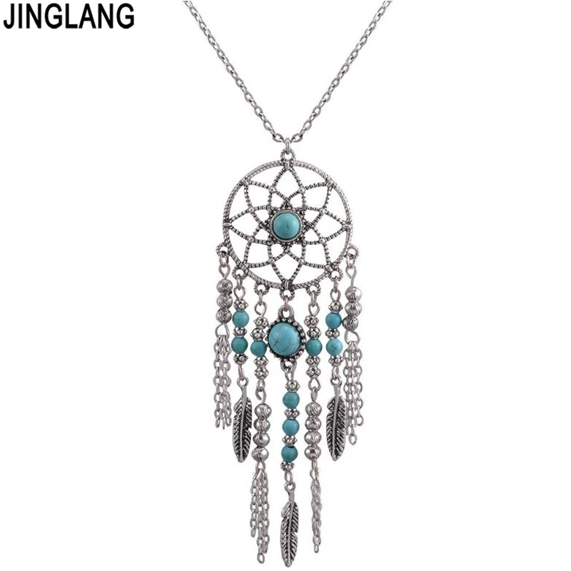 JINGLANG 2 Style Pendants Necklace Dangle Retro Color Dreamcatcher Charms Statement Necklace For Women Jewelry
JINGLANG 2 Style Pendants Necklace Dangle Retro Color Dreamcatcher Charms Statement Necklace For Women Jewelry