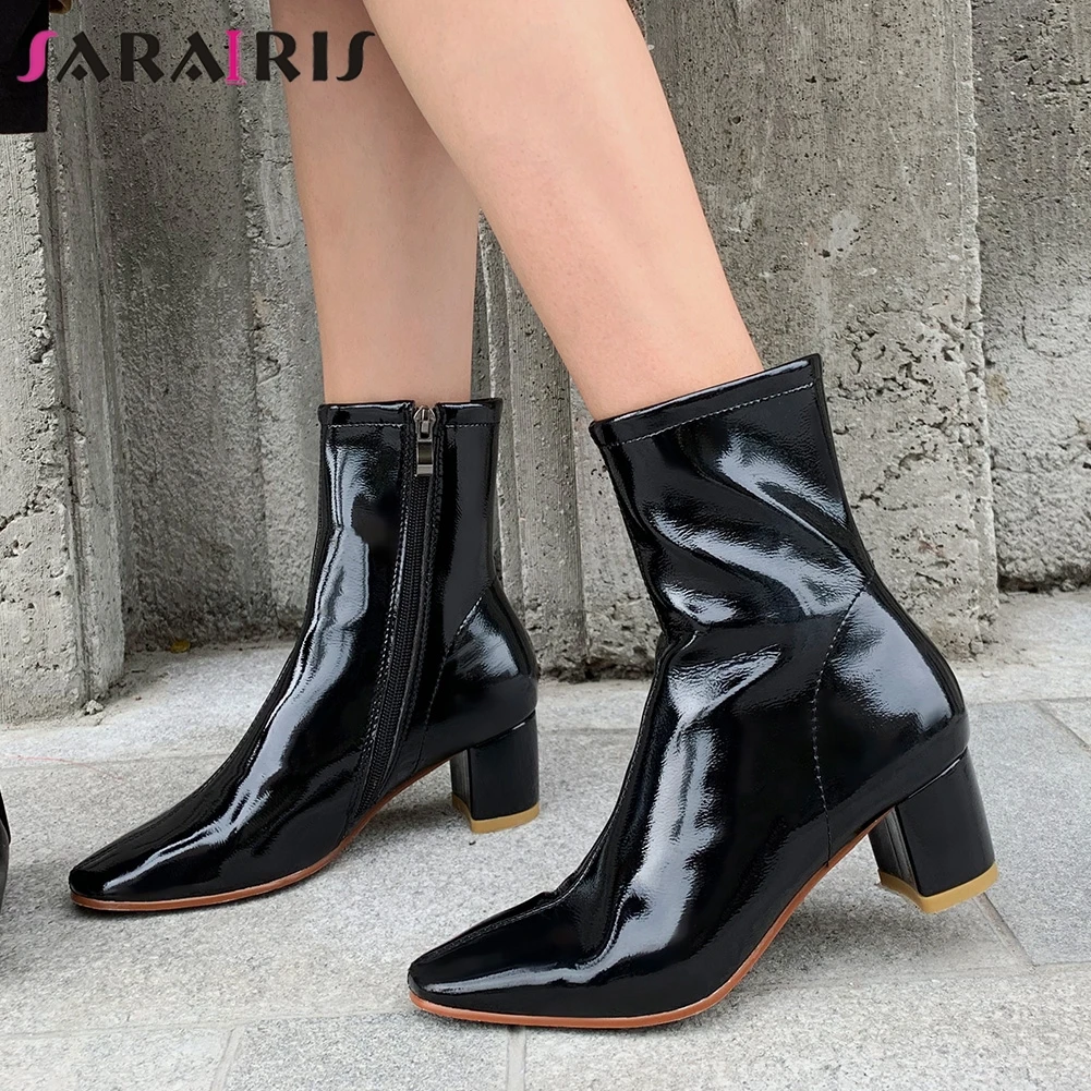 SARAIRIS women's boots quality Microfiber square high heels zipper autumn winter boots ankle boots for women party shoes female
SARAIRIS women's boots quality Microfiber square high heels zipper autumn winter boots ankle boots for women party shoes female