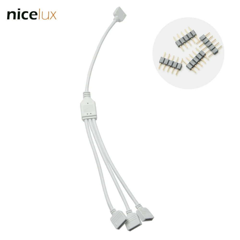 RGBW 5 Pin Wire Connector 1 to 3 Female to Female Splitter Connector Extension Cable for 5050 LED Strip Light + Male Needle
RGBW 5 Pin Wire Connector 1 to 3 Female to Female Splitter Connector Extension Cable for 5050 LED Strip Light + Male Needle