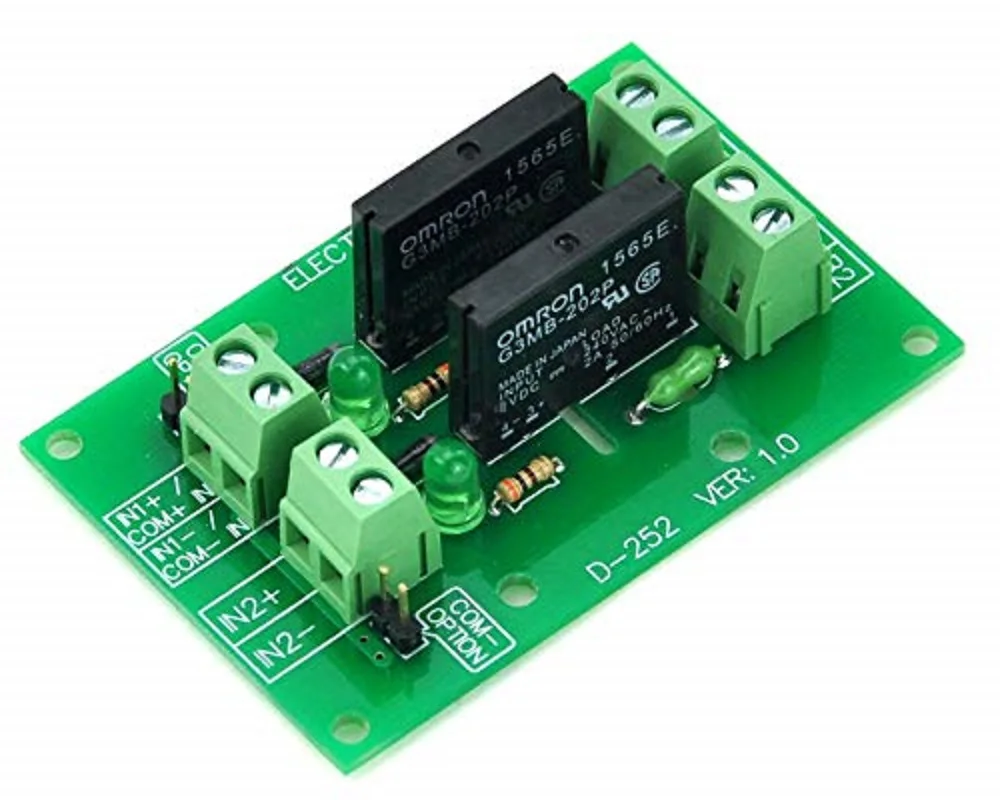 Электроника-салон DC24V 2 Каналы DC-AC 2Amp G3MB-202P твердотельные реле SSR зарядная Модульная плата.
Электроника-салон DC24V 2 Каналы DC-AC 2Amp G3MB-202P твердотельные реле SSR зарядная Модульная плата.