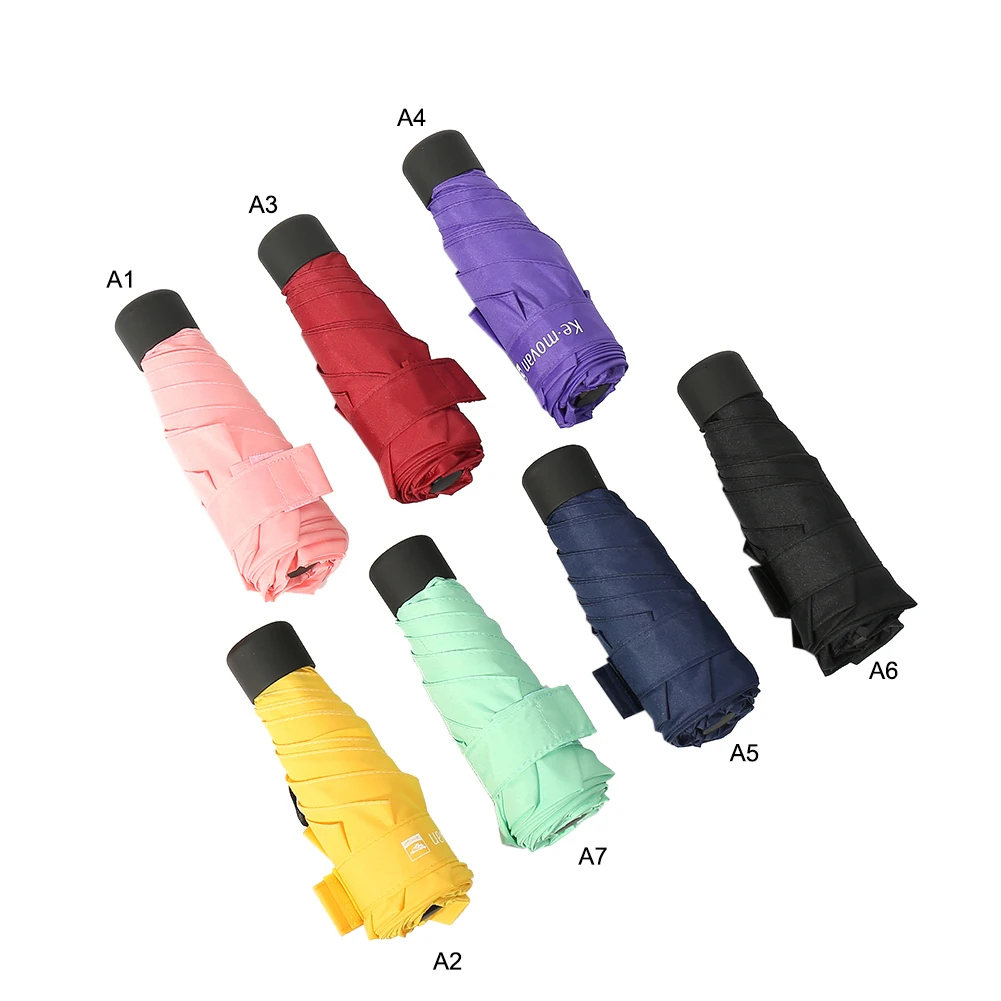 Mini Umbrella Rain Women Windproof Durable 5 Folding Pocket Umbrella Windproof 6 Bone Solid Color Sunscreen Sunshade
Mini Umbrella Rain Women Windproof Durable 5 Folding Pocket Umbrella Windproof 6 Bone Solid Color Sunscreen Sunshade