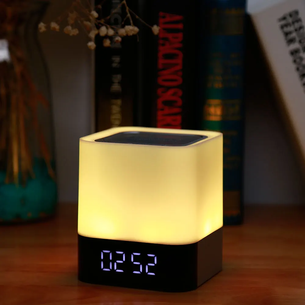 Portable Alarm Clock Wireless Bluetooth Speaker With Touch Sensor Led Lamp Light Alarm Clock LED Colorful Night Lamp Alarm Clock
Portable Alarm Clock Wireless Bluetooth Speaker With Touch Sensor Led Lamp Light Alarm Clock LED Colorful Night Lamp Alarm Clock