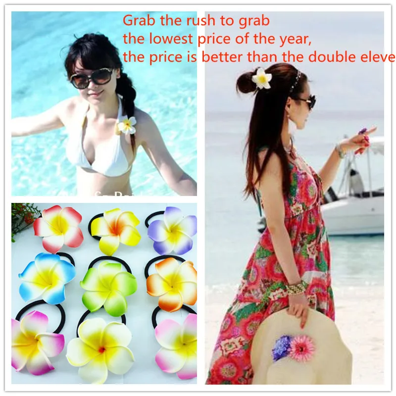 50 New mixed color Foam Hawaiian Plumeria flower Frangipani Flower bridal hair bands elastic bands 8cm
50 New mixed color Foam Hawaiian Plumeria flower Frangipani Flower bridal hair bands elastic bands 8cm