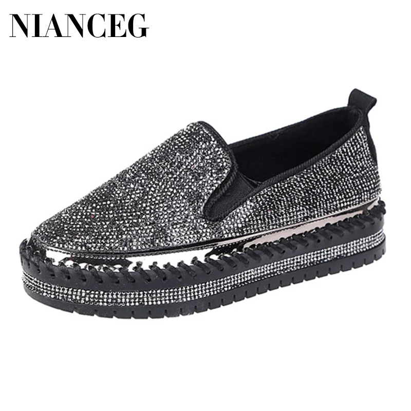 Women Flats 2019 Spring Summer Platform Shoes Woman Thick Bottom Bling Style Slip On Flat Shoe Female Lazy Loafers Girl Sneakers
Women Flats 2019 Spring Summer Platform Shoes Woman Thick Bottom Bling Style Slip On Flat Shoe Female Lazy Loafers Girl Sneakers