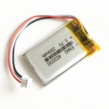 3.7V Lithium polymer Lipo battery rechargeable 200mAh 402030 JST 1.25mm 3pin customized wholesale CE FCC ROHS MSDS certification
3.7V Lithium polymer Lipo battery rechargeable 200mAh 402030 JST 1.25mm 3pin customized wholesale CE FCC ROHS MSDS certification