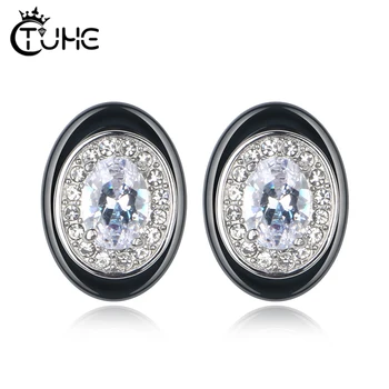 2019 New Fashion Egg Shape Earrings AAA Cubic Zirconia Stone Stud Earrings For Women Ceramic Elegant Wedding Jewelry Gift
2019 New Fashion Egg Shape Earrings AAA Cubic Zirconia Stone Stud Earrings For Women Ceramic Elegant Wedding Jewelry Gift