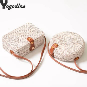 Rattan Round Bag Straw Shoulder Bag Small Beach HandBags Women Summer Hollow Handmade Messenger Crossbody Bags
Rattan Round Bag Straw Shoulder Bag Small Beach HandBags Women Summer Hollow Handmade Messenger Crossbody Bags