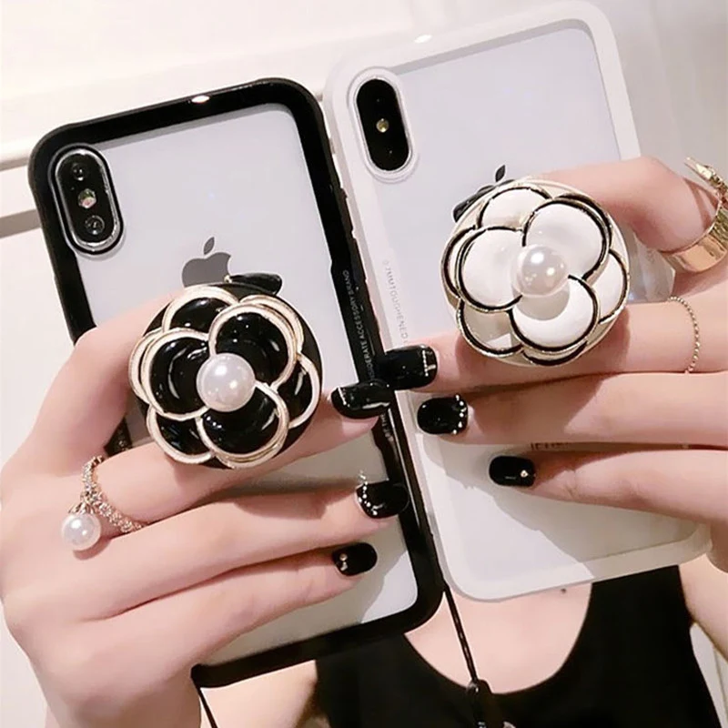 Cute Flower 3D Camellia Pearl support bracket lanyard hard Imitation glass for iPhone 6 6S 7 8 X Plus XS MAX XR XSMAX Case Cover
Cute Flower 3D Camellia Pearl support bracket lanyard hard Imitation glass for iPhone 6 6S 7 8 X Plus XS MAX XR XSMAX Case Cover
