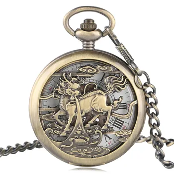Retro Unicorn Bronze Mechanical Automatic Pocket Watch Half Hunter Men Women Vintage Roman Numbers Dial Pendant Gift
Retro Unicorn Bronze Mechanical Automatic Pocket Watch Half Hunter Men Women Vintage Roman Numbers Dial Pendant Gift
