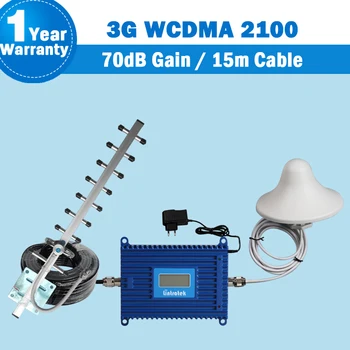 GSM 3G 2100 Signal Booster Amplifier LCD Display WCDMA 2100mhz Mobile Phone Repeater UMTS 70dB Cellular Amplifier + Antenna S29
GSM 3G 2100 Signal Booster Amplifier LCD Display WCDMA 2100mhz Mobile Phone Repeater UMTS 70dB Cellular Amplifier + Antenna S29