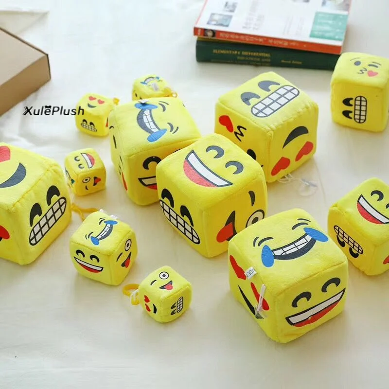 Super Kawaii - Smallest 4CM Approx. Square Emoji Dice Design Plush Stuffed Toy Doll , Cute Kid's Play Dice Plush Emoji Face Toys
Super Kawaii - Smallest 4CM Approx. Square Emoji Dice Design Plush Stuffed Toy Doll , Cute Kid's Play Dice Plush Emoji Face Toys
