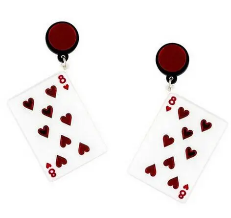 Retro Exaggerated Acrylic Earrings Playing Cards New Design Long Acrylic Drop Earrings Fsahion Hip Hop Club Earring For Women
Retro Exaggerated Acrylic Earrings Playing Cards New Design Long Acrylic Drop Earrings Fsahion Hip Hop Club Earring For Women