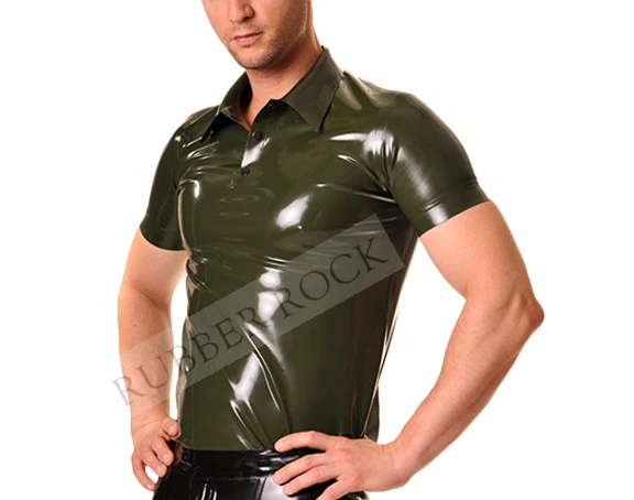 Customize Men's Latex Rubber Short Sleeves Suit Latex T-Shirt Zip Front 100% Nature Latex Suit
Customize Men's Latex Rubber Short Sleeves Suit Latex T-Shirt Zip Front 100% Nature Latex Suit