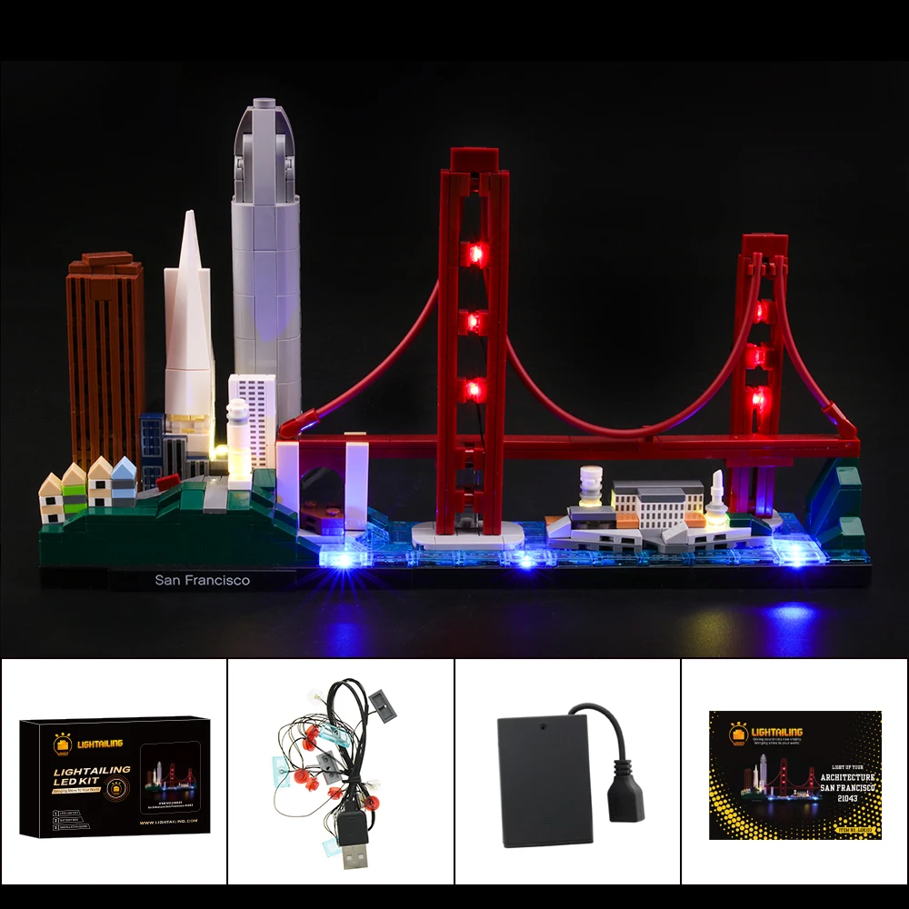 LIGHTAILING LED Light Kit For Architecture San Francisco Light Set Compatible With 21043 (NOT Include The Model)
LIGHTAILING LED Light Kit For Architecture San Francisco Light Set Compatible With 21043 (NOT Include The Model)