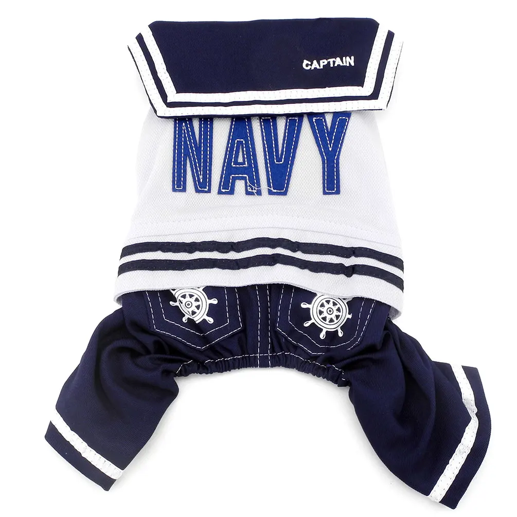 Small Dog Navy Outfits Captain Sailor Costume Four Legged Dog Jumpsuits Puppy Clothes for Girls Boys
Small Dog Navy Outfits Captain Sailor Costume Four Legged Dog Jumpsuits Puppy Clothes for Girls Boys