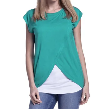 Women's Maternity Nursing Wrap Top Cap Sleeves Double Layer Blouse T Shirt Ropa Premama Embarazadas Maternity Pregnancy T Shirt
Women's Maternity Nursing Wrap Top Cap Sleeves Double Layer Blouse T Shirt Ropa Premama Embarazadas Maternity Pregnancy T Shirt