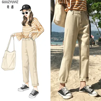 GUUZYUVIZ Casual Jeans Woman 2018 High Waist Jeans Women Plus Size Jeans Mujer Warm Cotton Denim Wide Leg Pants Femme
GUUZYUVIZ Casual Jeans Woman 2018 High Waist Jeans Women Plus Size Jeans Mujer Warm Cotton Denim Wide Leg Pants Femme