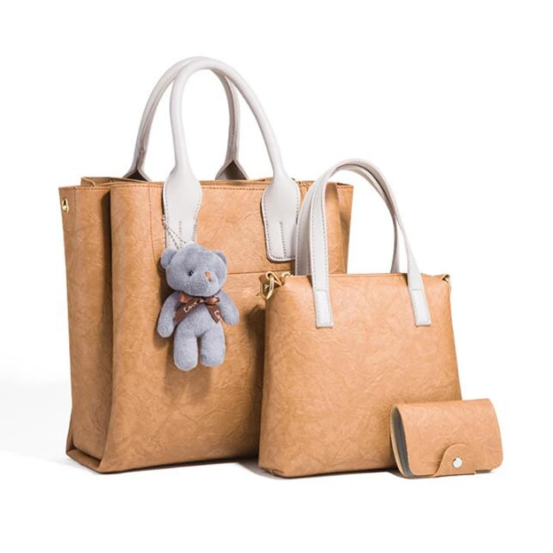 New Daughter Package Three-Piece Fashion Simple Shoulder Bag Big Bag Messenger Bag
New Daughter Package Three-Piece Fashion Simple Shoulder Bag Big Bag Messenger Bag