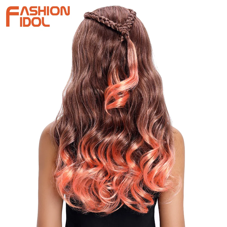 FASHION IDOL 20inch Deep Wave Bundles With Closure Synthetic Hair Extensions Ombre Pink Water Wave Hair 6Pcs/Pack Kanekalon Hair
FASHION IDOL 20inch Deep Wave Bundles With Closure Synthetic Hair Extensions Ombre Pink Water Wave Hair 6Pcs/Pack Kanekalon Hair