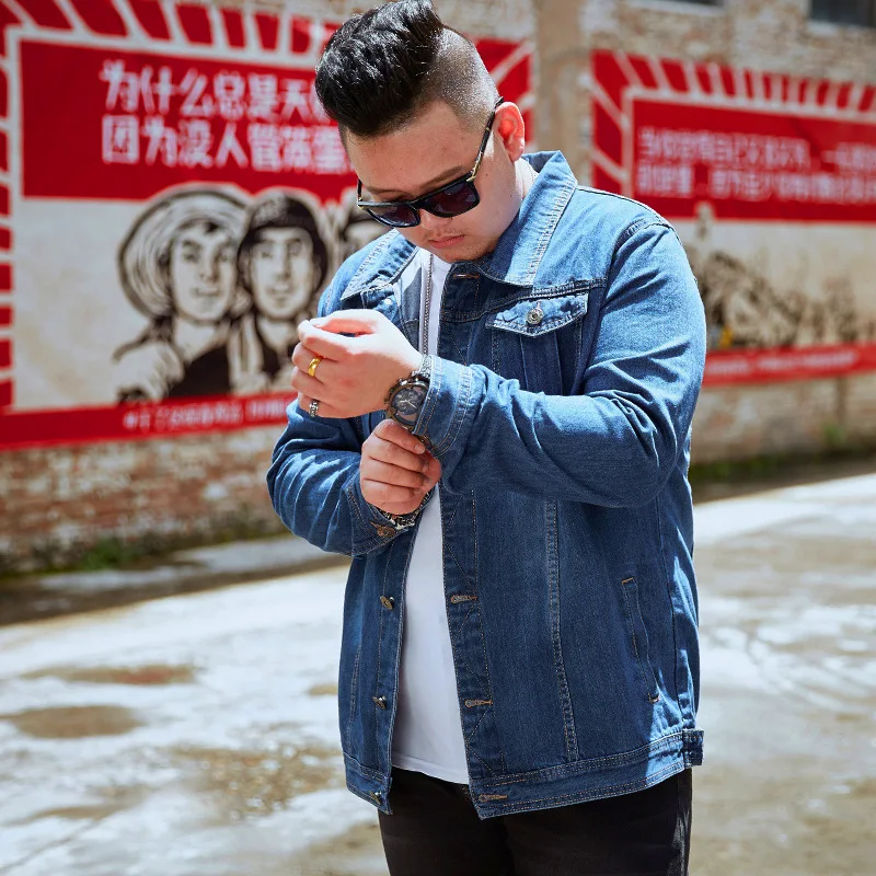 2019 Spring and Autumn plus size men denim jacket fat big denim top fat guy coat
2019 Spring and Autumn plus size men denim jacket fat big denim top fat guy coat