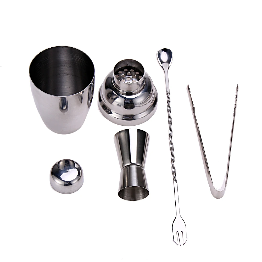 Practical Stainless Steel Cocktail Shaker Mixer Set with Jigger Ice Tong Drink Bartender Kit Bar and Wine Tool Accessories
Practical Stainless Steel Cocktail Shaker Mixer Set with Jigger Ice Tong Drink Bartender Kit Bar and Wine Tool Accessories
