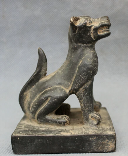 wholesale factory Folk Chinese Bronze Collect Dynasty Foo Fu Dog Lion Statue Seal Stamp Signet