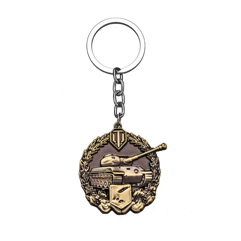 New HSIC Game Jewelry World of Tanks Keychain WOT Metal Bullet Tank Badge Key Ring Pendant Car Bag Chaveiro Men Jewelry llaveros
New HSIC Game Jewelry World of Tanks Keychain WOT Metal Bullet Tank Badge Key Ring Pendant Car Bag Chaveiro Men Jewelry llaveros