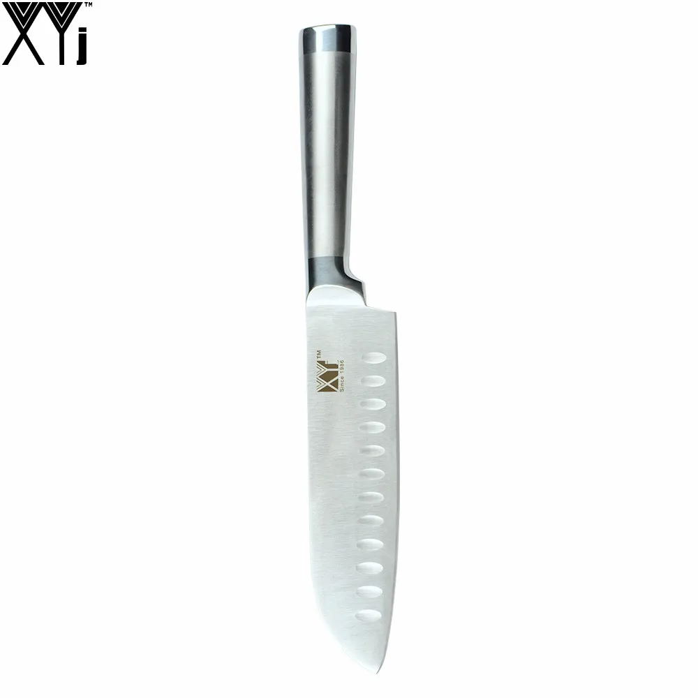 High Quality Kitchen Knife With Comfortable Handle XYj Brand 7 Inch Santoku Stainless Steel Knife Japanese Chef Cooking Knife
High Quality Kitchen Knife With Comfortable Handle XYj Brand 7 Inch Santoku Stainless Steel Knife Japanese Chef Cooking Knife