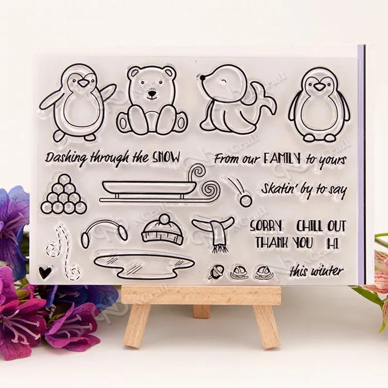 Ski/penguin/polar bear Transparent Clear Silicone Stamps for DIY Scrapbooking/Card Making/Kids Crafts Fun Decoration Supplies
Ski/penguin/polar bear Transparent Clear Silicone Stamps for DIY Scrapbooking/Card Making/Kids Crafts Fun Decoration Supplies