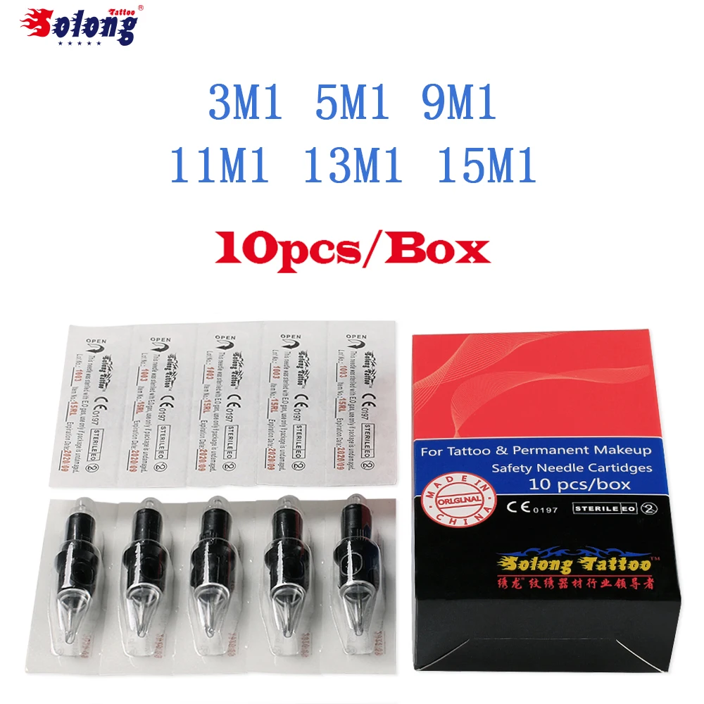 Solong 10pcs Tattoo Needles 5M1 7M1 9M1 11M1 13M1 15M1 Assorted Sterilized Mixed Single Stack Magnum Needles For Tattoo Machine
Solong 10pcs Tattoo Needles 5M1 7M1 9M1 11M1 13M1 15M1 Assorted Sterilized Mixed Single Stack Magnum Needles For Tattoo Machine