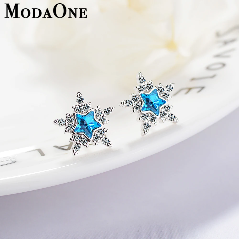 ModaOne Blue Crystal Star Stud Earrings For Women 925 Sterling Silver Zircon Cute Small Jewelry Gift pendientes kolczyki
ModaOne Blue Crystal Star Stud Earrings For Women 925 Sterling Silver Zircon Cute Small Jewelry Gift pendientes kolczyki