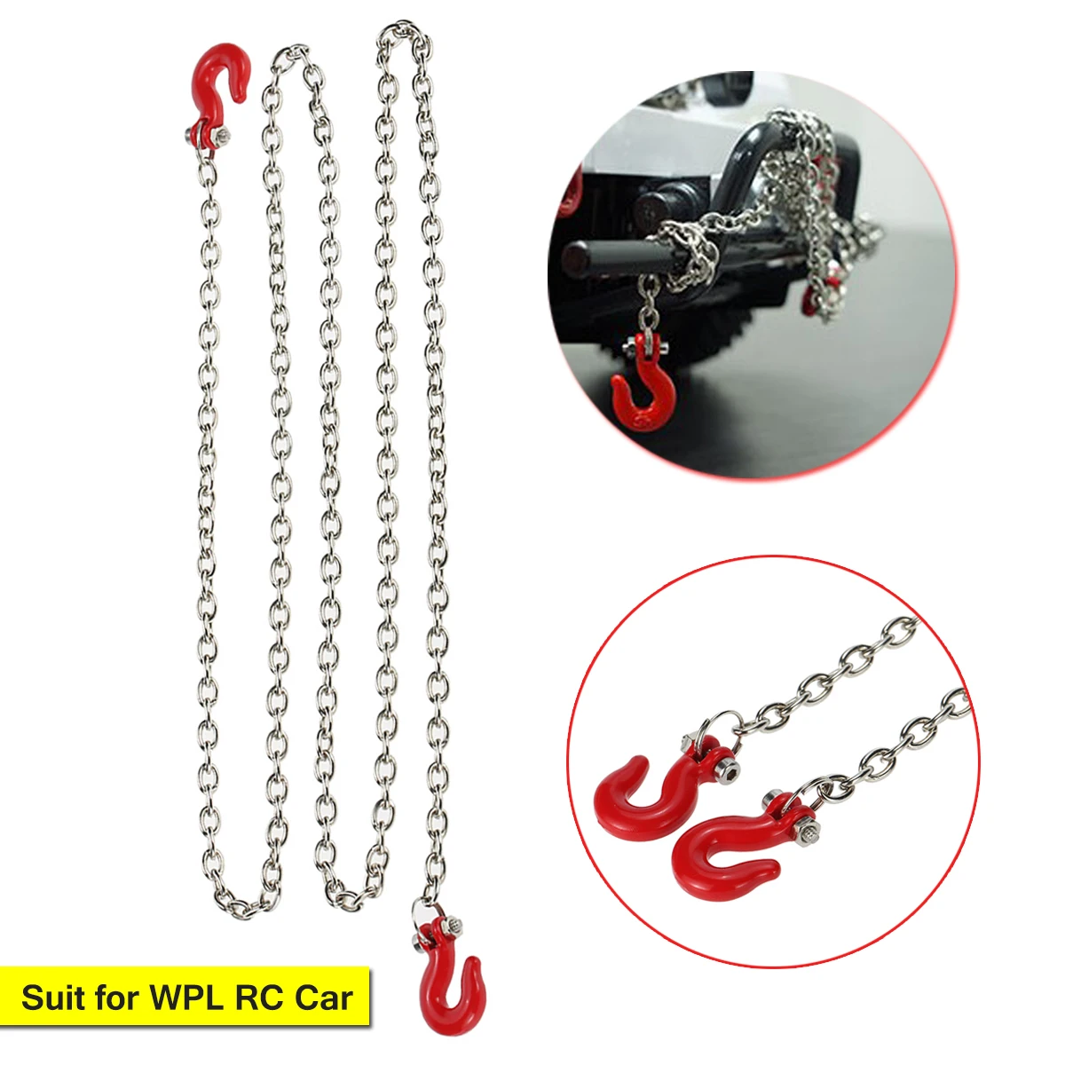 For WPL B-1 B-16 B-24 C14 RC Military Truck Metal Trailer Hook&Chain Spare Part Cool and Attractive Red & Silver Durable
For WPL B-1 B-16 B-24 C14 RC Military Truck Metal Trailer Hook&Chain Spare Part Cool and Attractive Red & Silver Durable