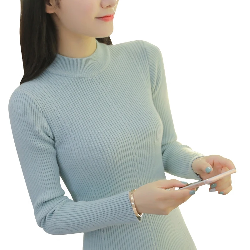 Fashion Women Pullovers Turtleneck Knit Sweater Long Sleeve Stretched Solid Sweater Tops 2016 Fall Winter Sweater NS4073 
Fashion Women Pullovers Turtleneck Knit Sweater Long Sleeve Stretched Solid Sweater Tops 2016 Fall Winter Sweater NS4073