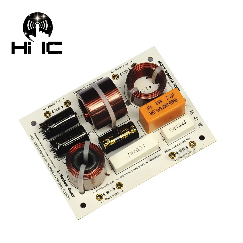 L480C HiFi Audio Speaker 4 Unit Audio Frequency Divider 4 Way Crossover Filters 200W 2 Way Bass 1 Way Midrange 1 Way Treble
L480C HiFi Audio Speaker 4 Unit Audio Frequency Divider 4 Way Crossover Filters 200W 2 Way Bass 1 Way Midrange 1 Way Treble